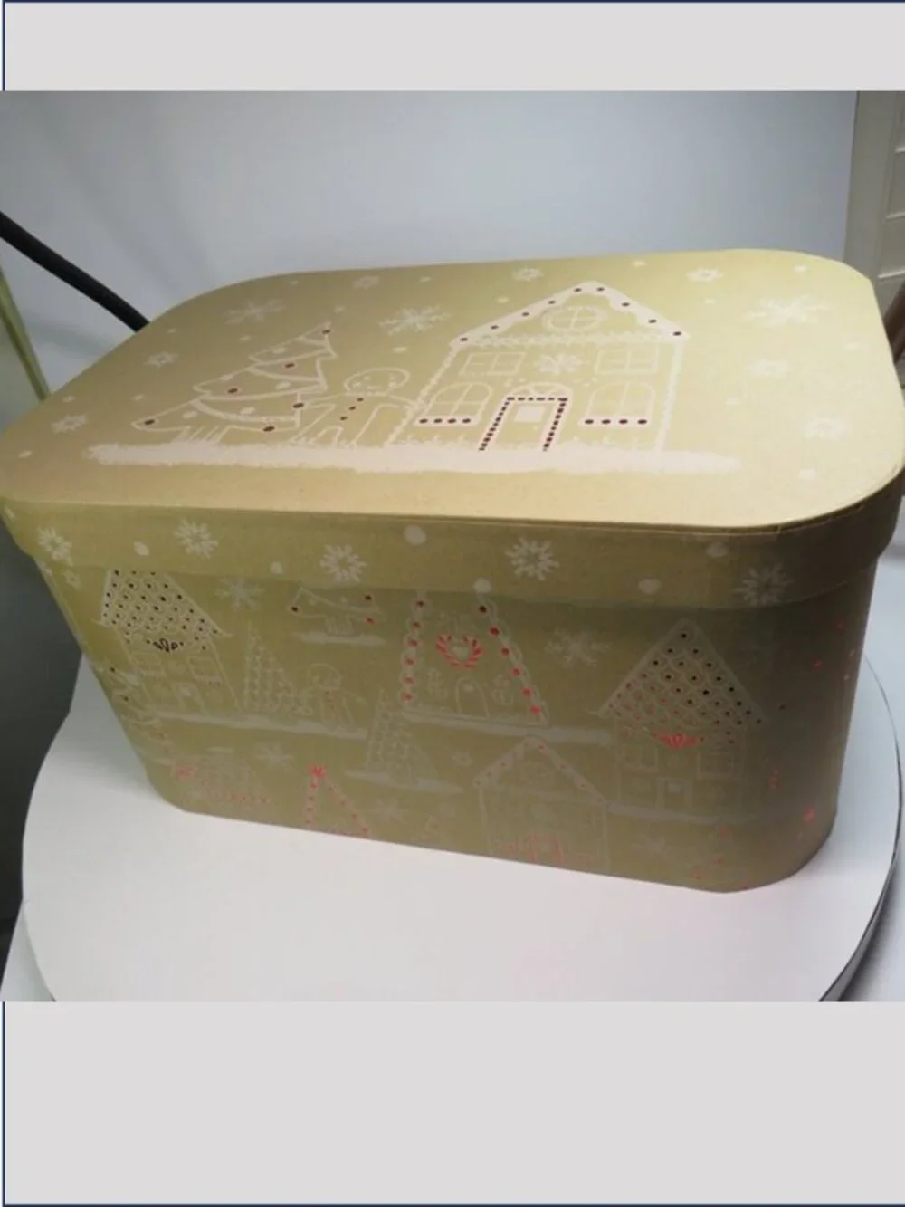 Brothers & Sisters Gingerbread Holiday Storage Box with Reinforced Handles